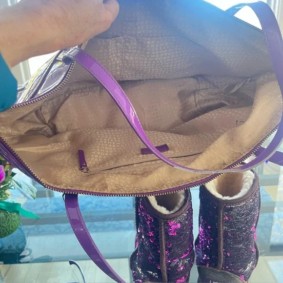 UGG Pink and Purple Sequin Boots with Accessories - Picture 3 of 6